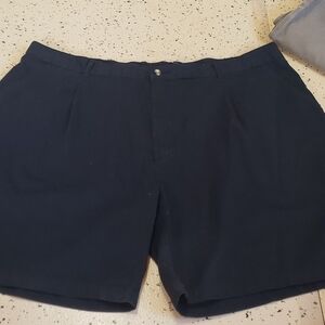 𝅺PURITAN mens flat front shorts size 46 black good condition